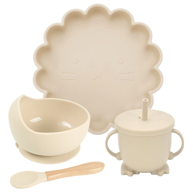 Lovely Lion 4pc Silicone Dinner Set