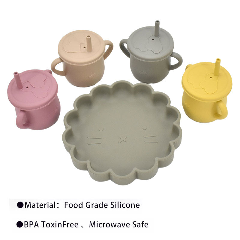 Lovely Lion 4pc Silicone Dinner Set