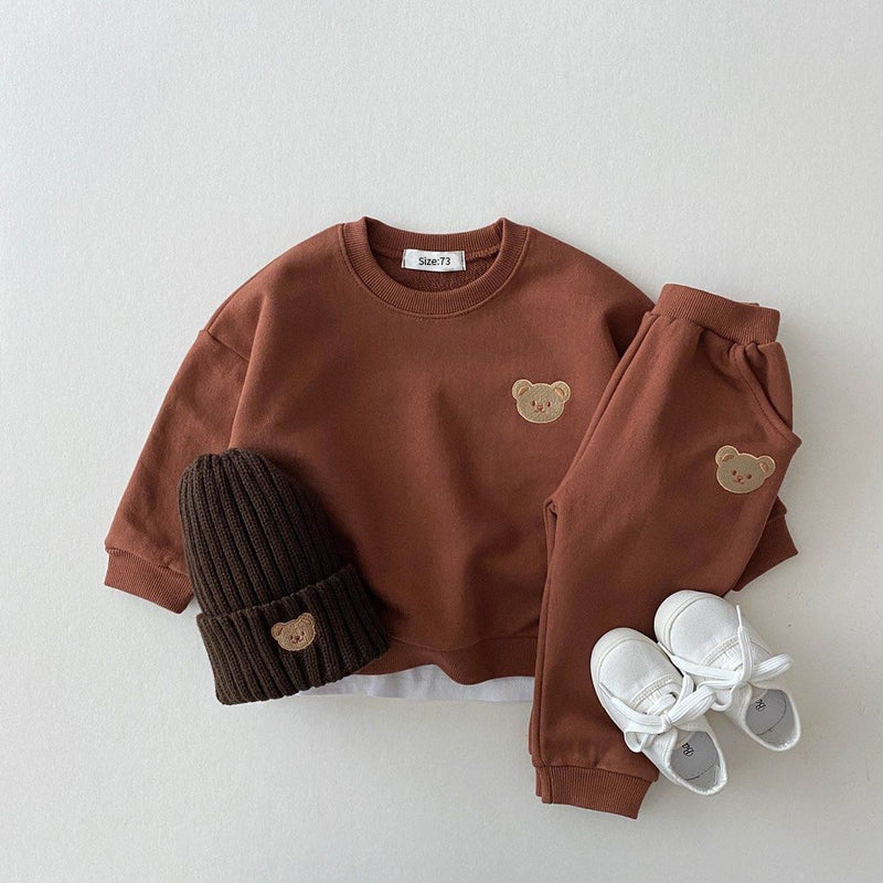 Cute Teddy Bear 2Pc Tracksuit Set