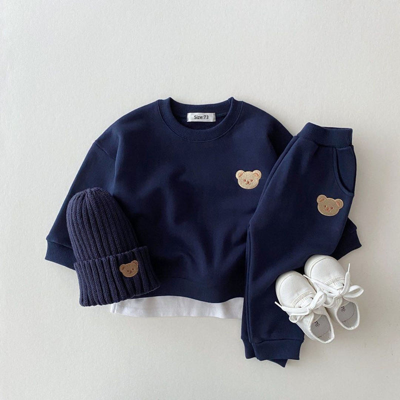 Cute Teddy Bear 2Pc Tracksuit Set