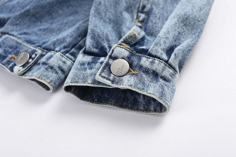 Be The Light Denim Jacket - White