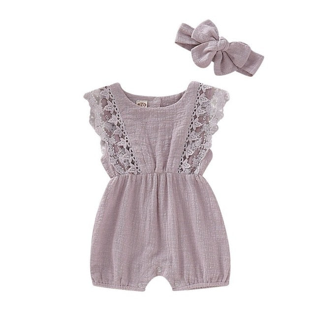 Flying Kites Romper & Bow Set