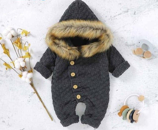Let's Go To The Snow Knit Romper