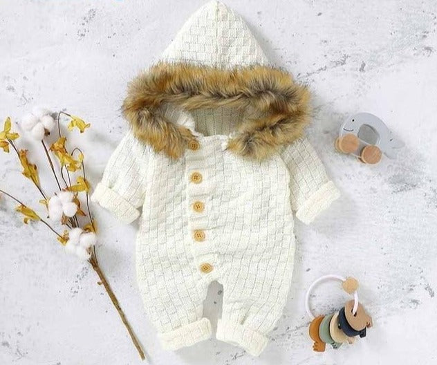 Let's Go To The Snow Knit Romper