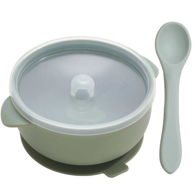 Super Stars Silicone Suction Bowl With Lid & Spoon Set