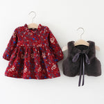 Luna Winter Dress & Vest Set