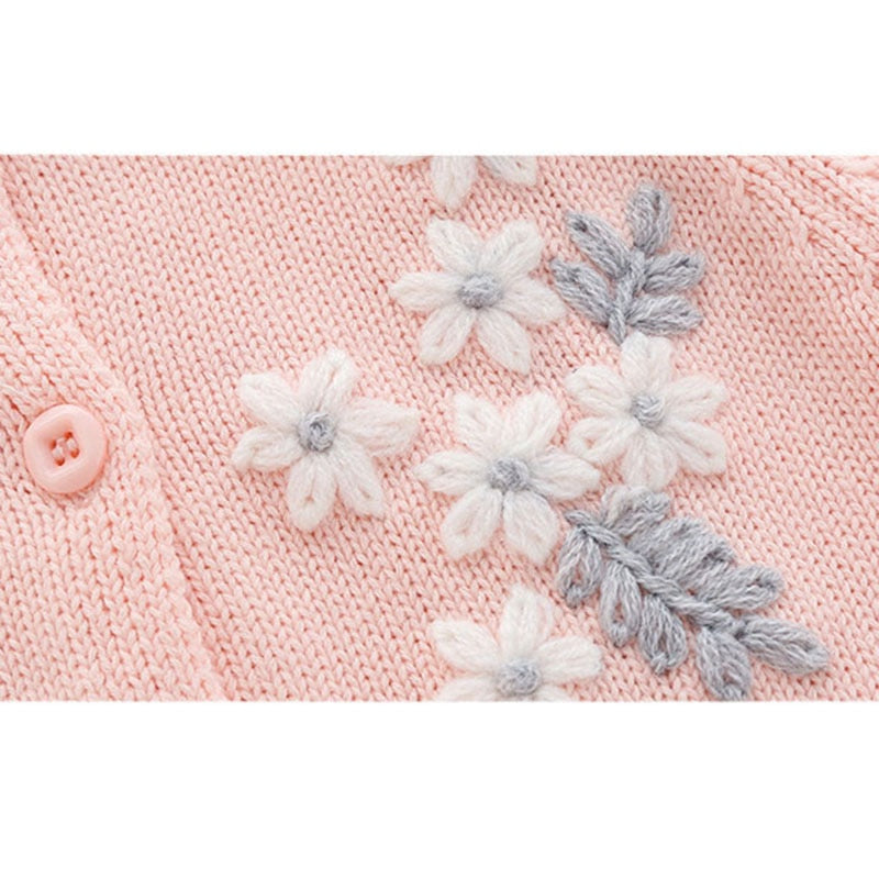 Isla's Flowers Embroidery Romper & Hat Set