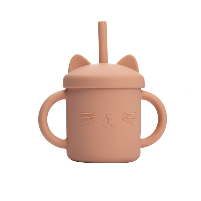 Kitty Cat Silicone Drinking Cup - Multiple Colours