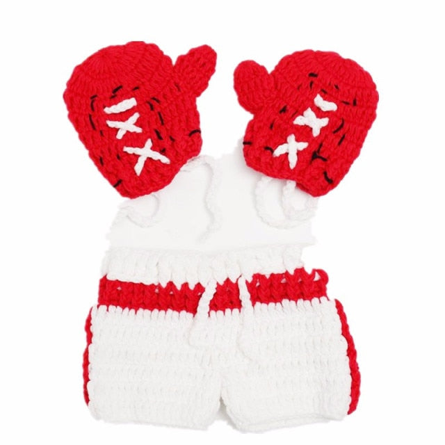 My Little Boxer Knitted Photography Outfit